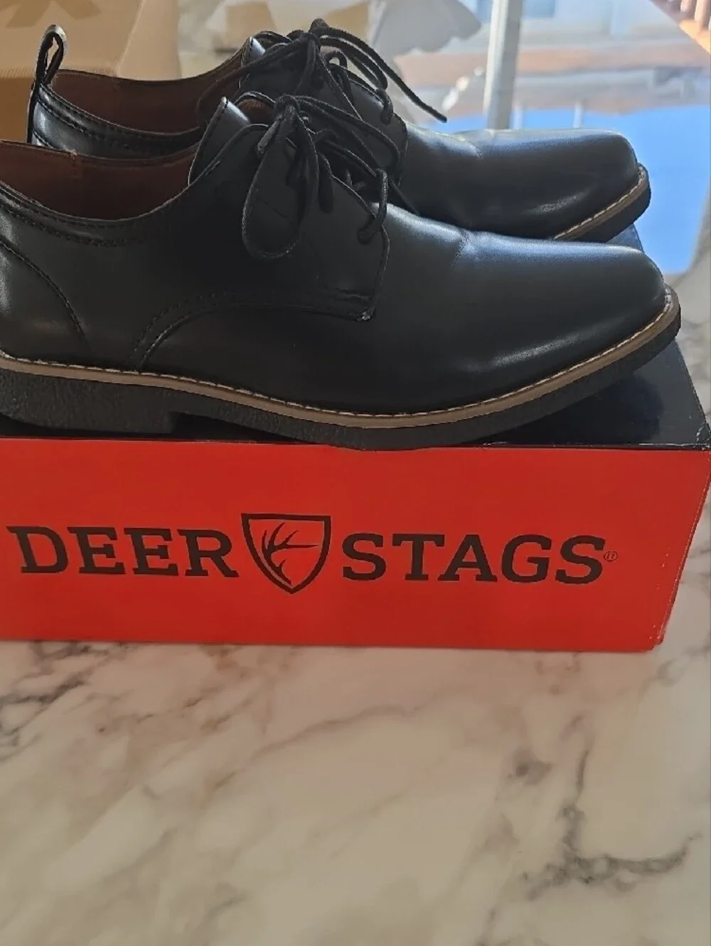 Deer Stags Boys' Lace-up Dress Comfort Oxford Formal Kids’ Shoes